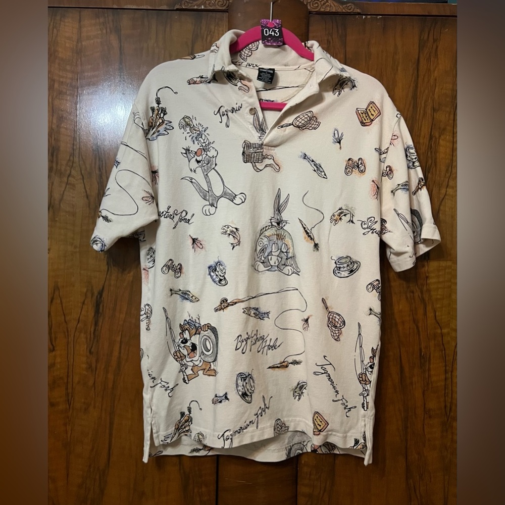 Warner Bros. Cream Cartoon Print Short Sleeve Tee
